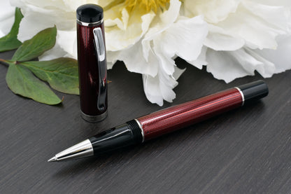 Incognito Burgundy R-1 with peony flower