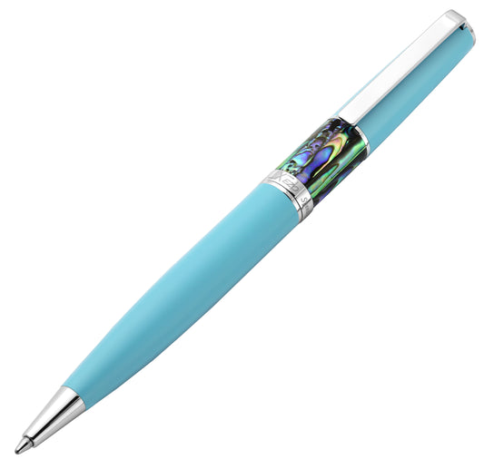 Xezo - Angled 3D view of the front of the Speed Master Sky Blue B-AC Ballpoint pen