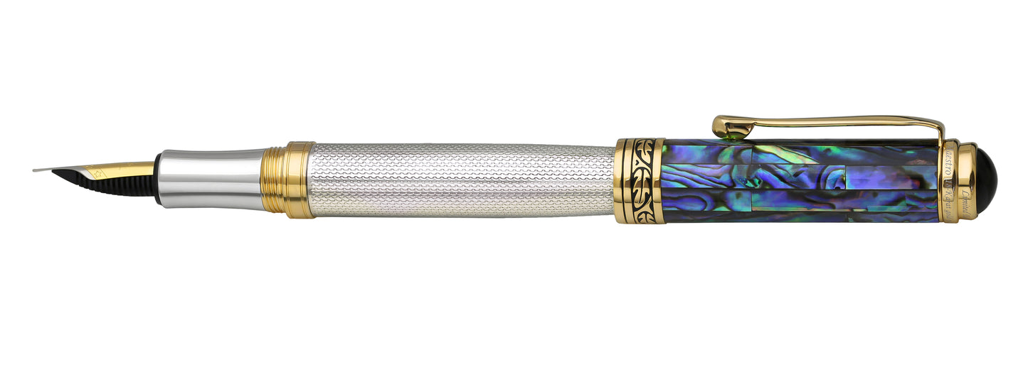 Xezo - Placeholder image, side view - Maestro 925 Sea Shell FM fountain pen