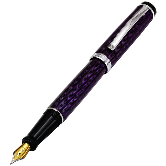 Xezo - Front view of the Incognito Purple F fountain pen