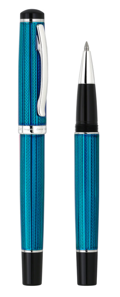Xezo - Comparison between the capped and uncapped Incognito Blue R-1 rollerball pen