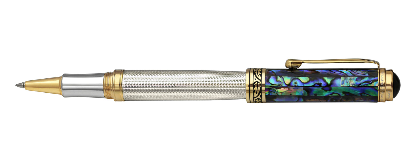 Xezo - Side view of the Maestro 925 Sea Shell R rollerball pen