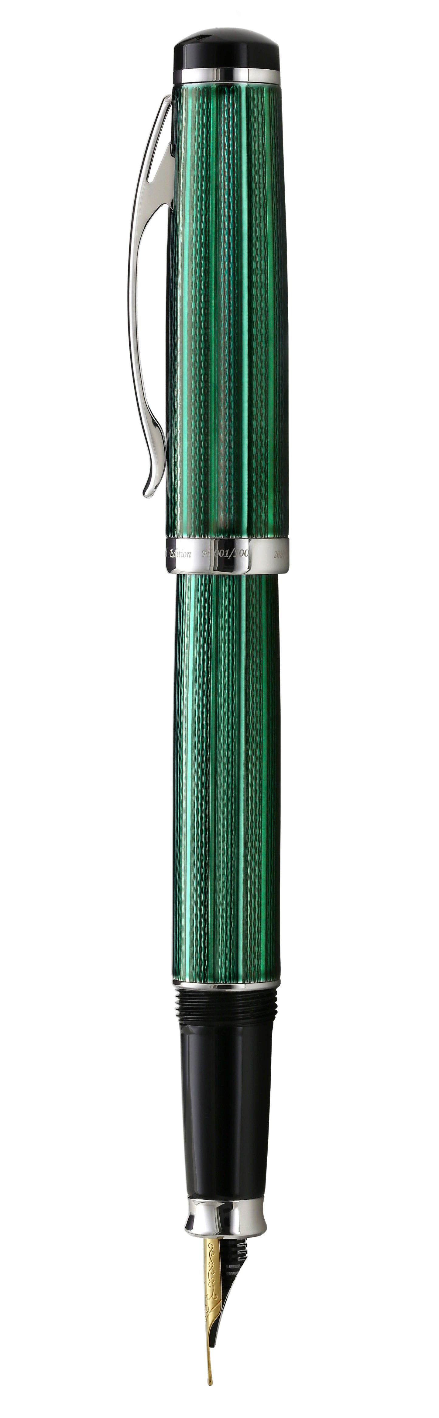 Xezo - Side view of the Incognito Forest F fountain pen