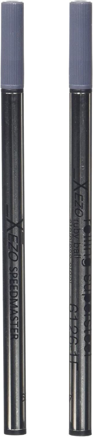 Xezo - Two capped black gel ink rollerball cartridges - Xezo Speedmaster 6126 Black Rollerball Refills - Pack of 2