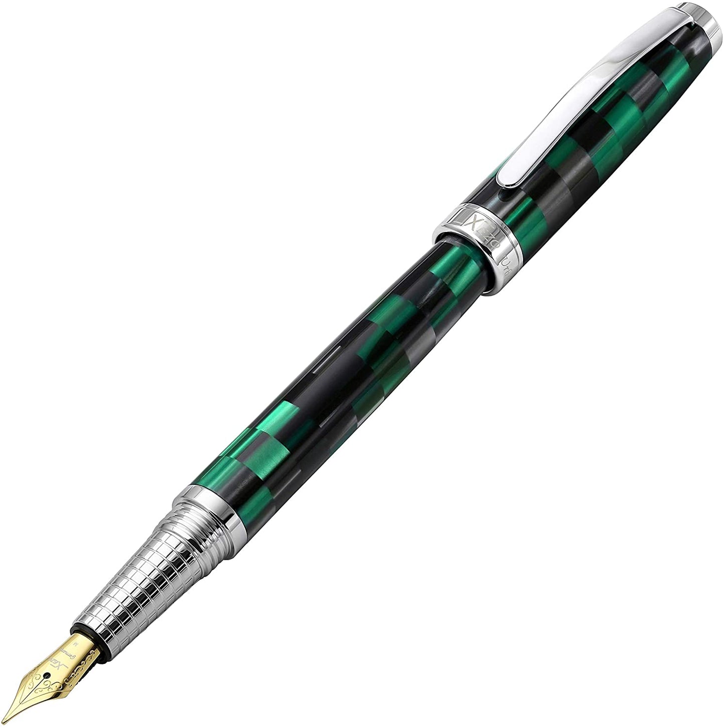 Xezo - Angled 3D view of the Urbanite II Ocean FM fountain pen