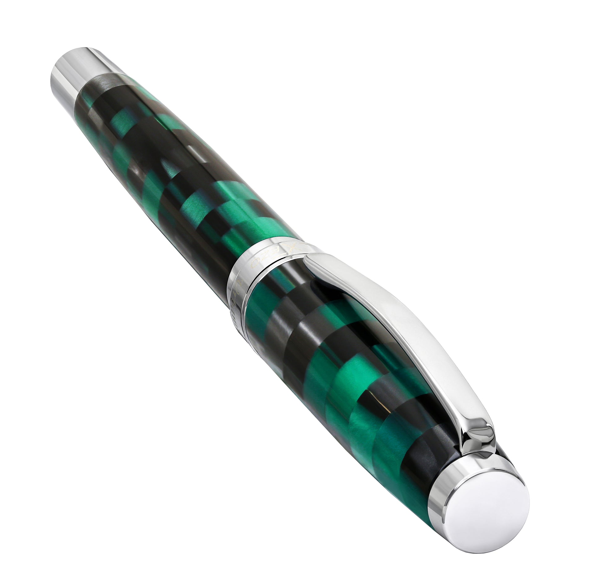 Xezo - Angled 3d view of a capped Urbanite II Ocean FM fountain pen