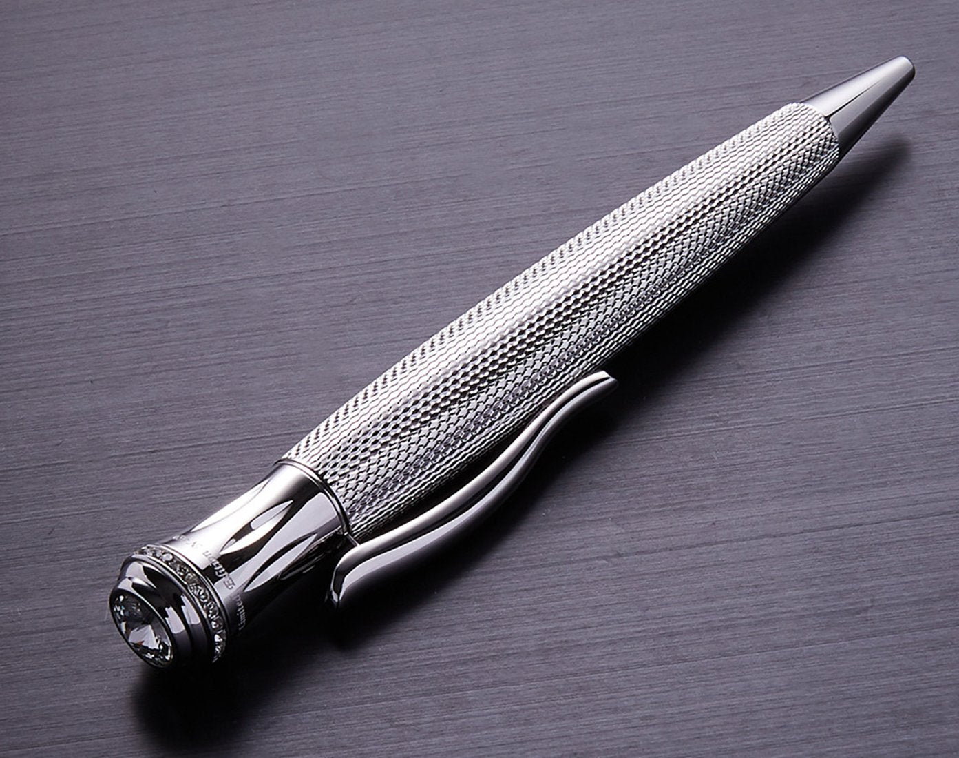 Xezo - Angled 3D back view of the Austrian Crystal B-1 ballpoint pen