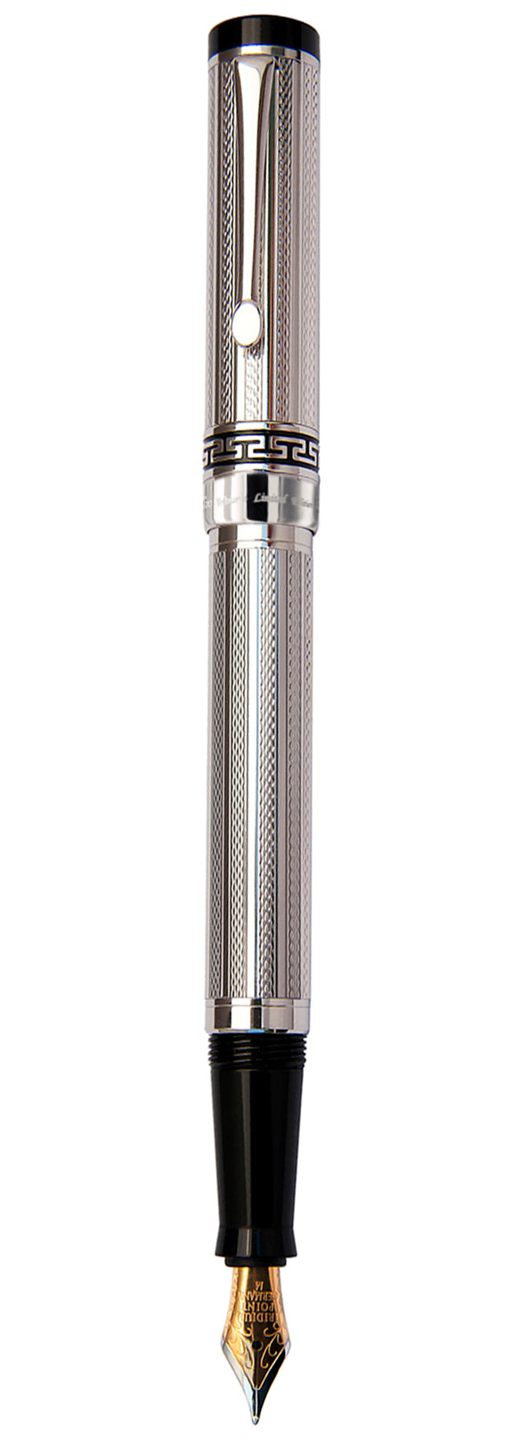 Xezo - Front overview of the Tribune Platinum F fountain pen