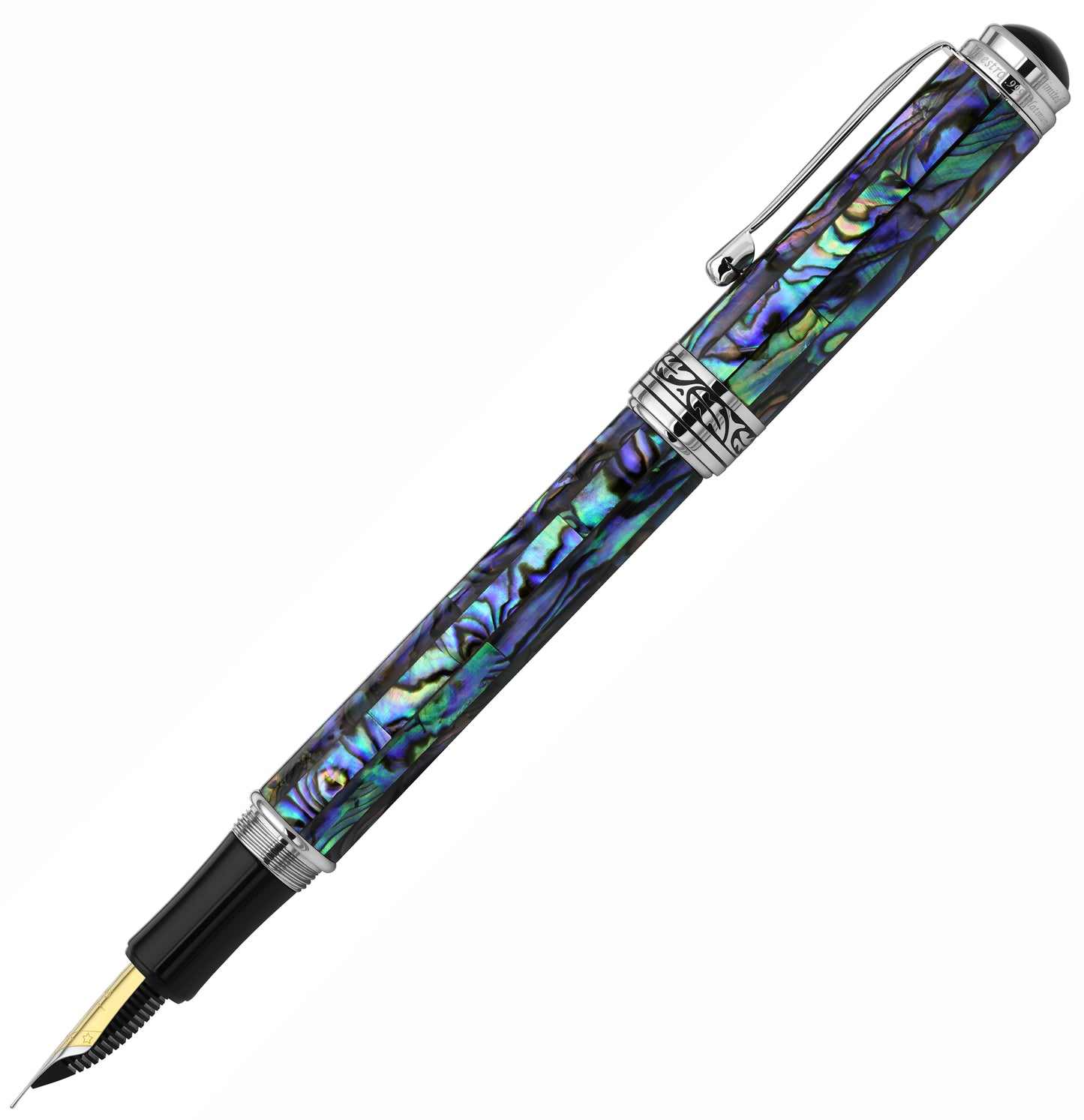 Xezo - uncapped view of Maestro Sea Shell FP-2 fountain pen