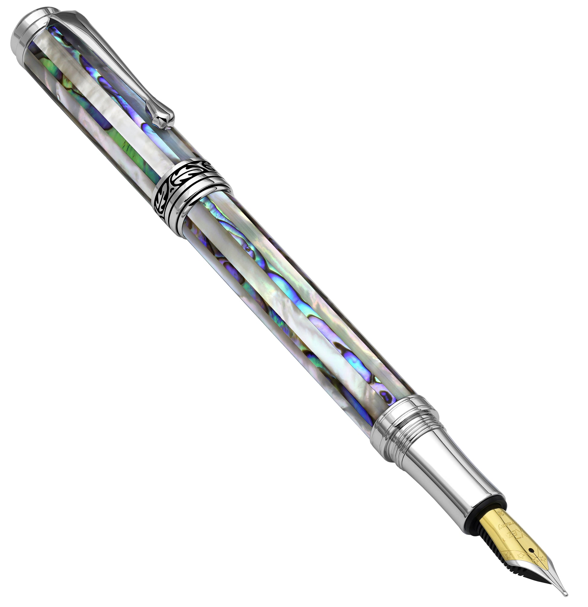 Maestro pen, angled with the nib facing the viewer.
