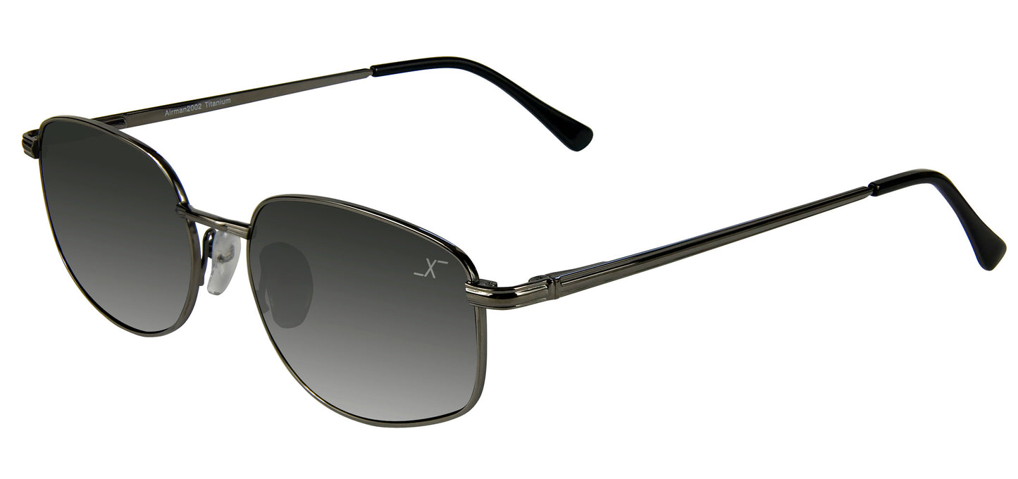 Xezo - Angled view of the front of a pair of Airman 2002 sunglasses