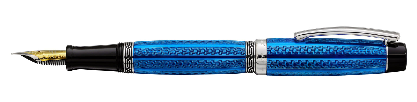 Xezo - Side view of the Maestro LeGrand Tanzanite F fountain pen
