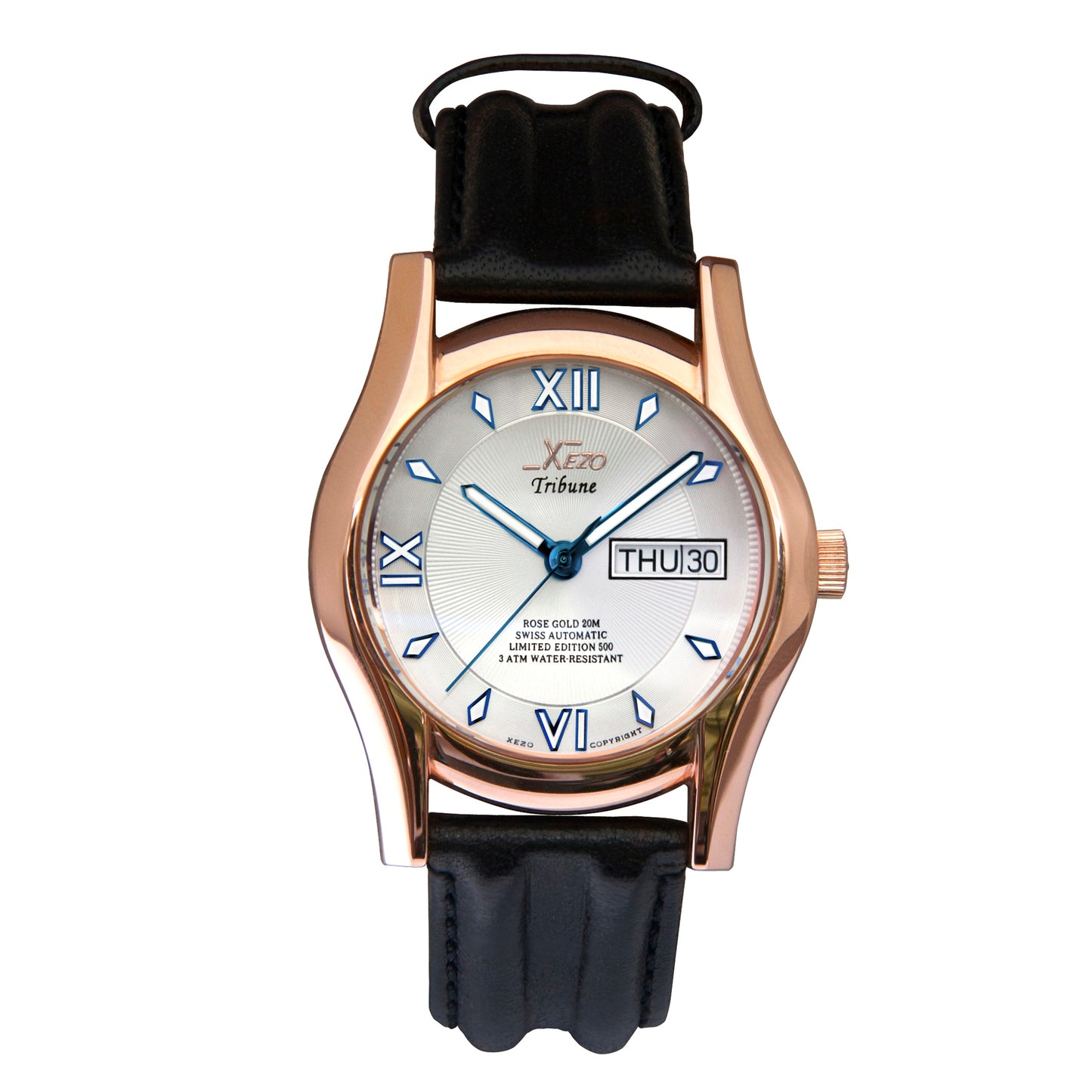 Xezo - Tribune 2121 RG Sterling Silver and 18K Rose Gold