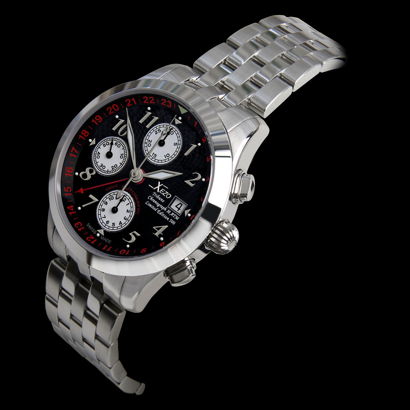 Xezo - Tribune Chronograph GMT Valjoux 7754