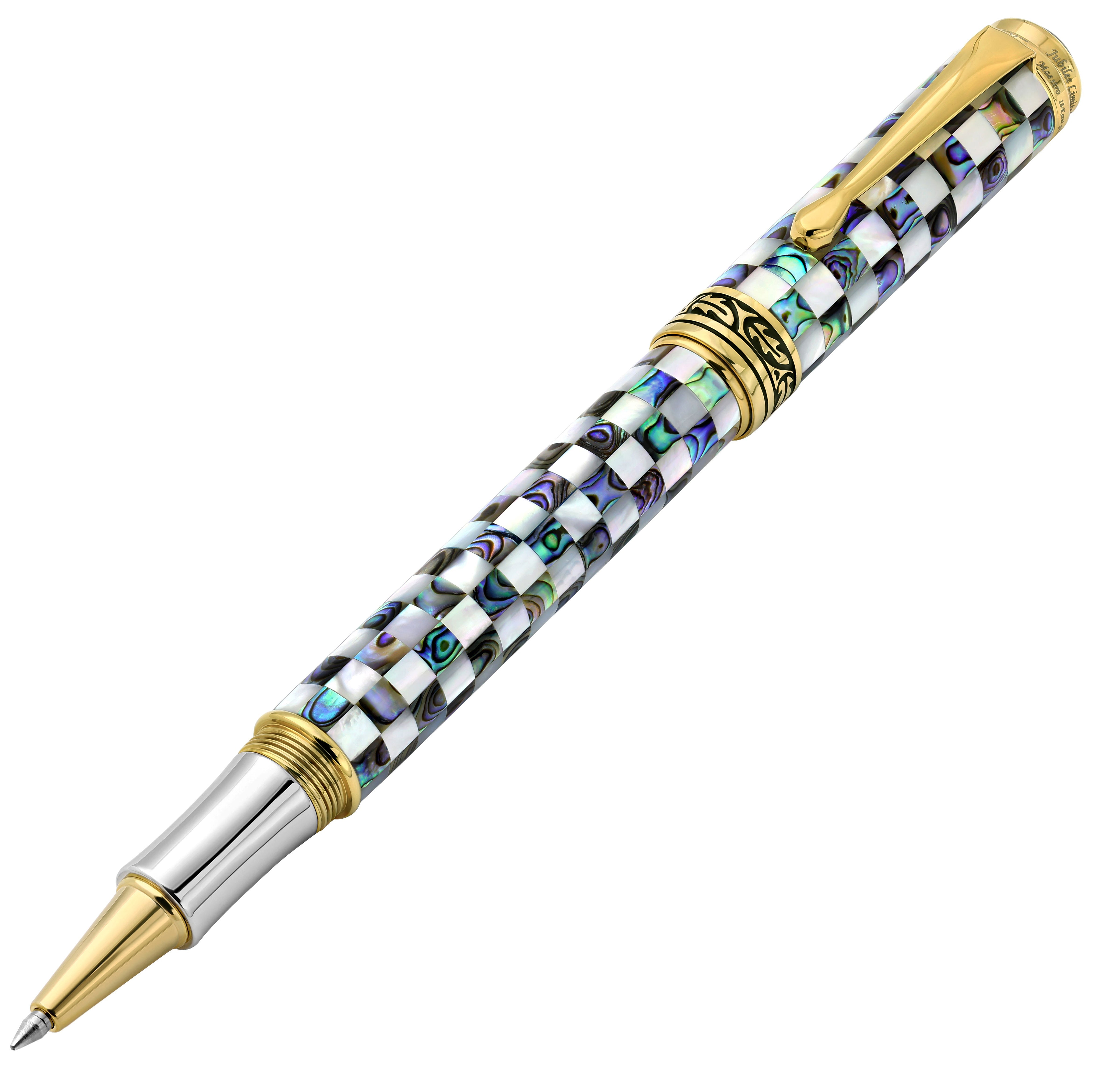 Xezo | Maestro Jubilee Gold R | Maestro® Jubilee Classic of The Ocean  Rollerball Pen - Paua Abalone & Oceanic White Mother of Pearl, 18K Gold  Plated