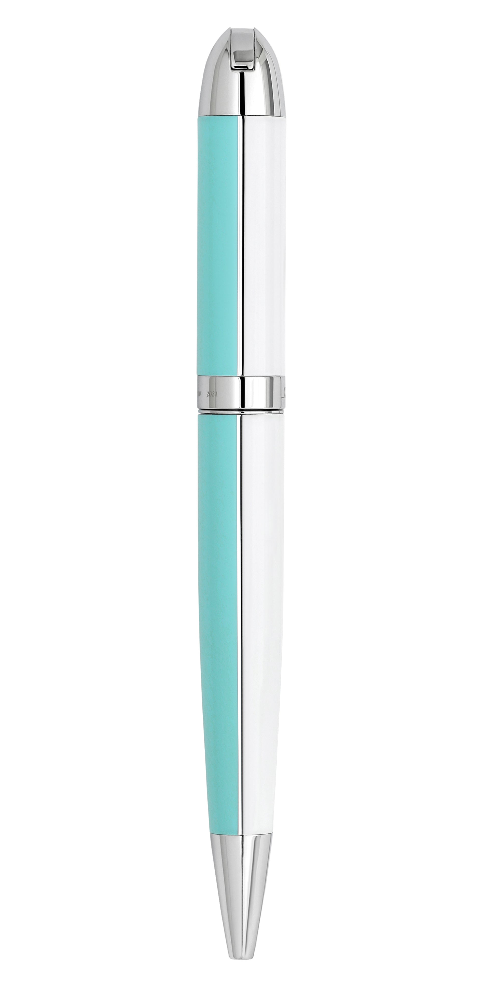 Xezo - Visionary Sky Blue/White B Ballpoint pen front view