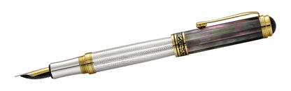 Xezo - Side view of the Maestro 925 BL MOP FG Fountain pen