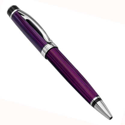 Xezo Incognito™ Diamond-Cut Lacquered Brass Ballpoint Pen - Purple