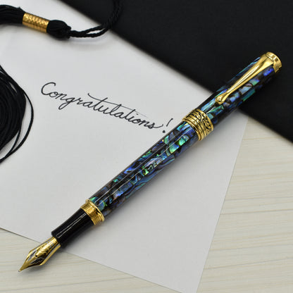 Maestro Sea Shell FPG-FM2 Fountain pen with a graduation and a note that reads "Congratulations!"