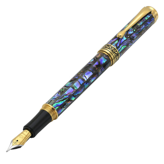 Xezo - Angled 3D view of the front of the Maestro Sea Shell FPG-M Fountain pen