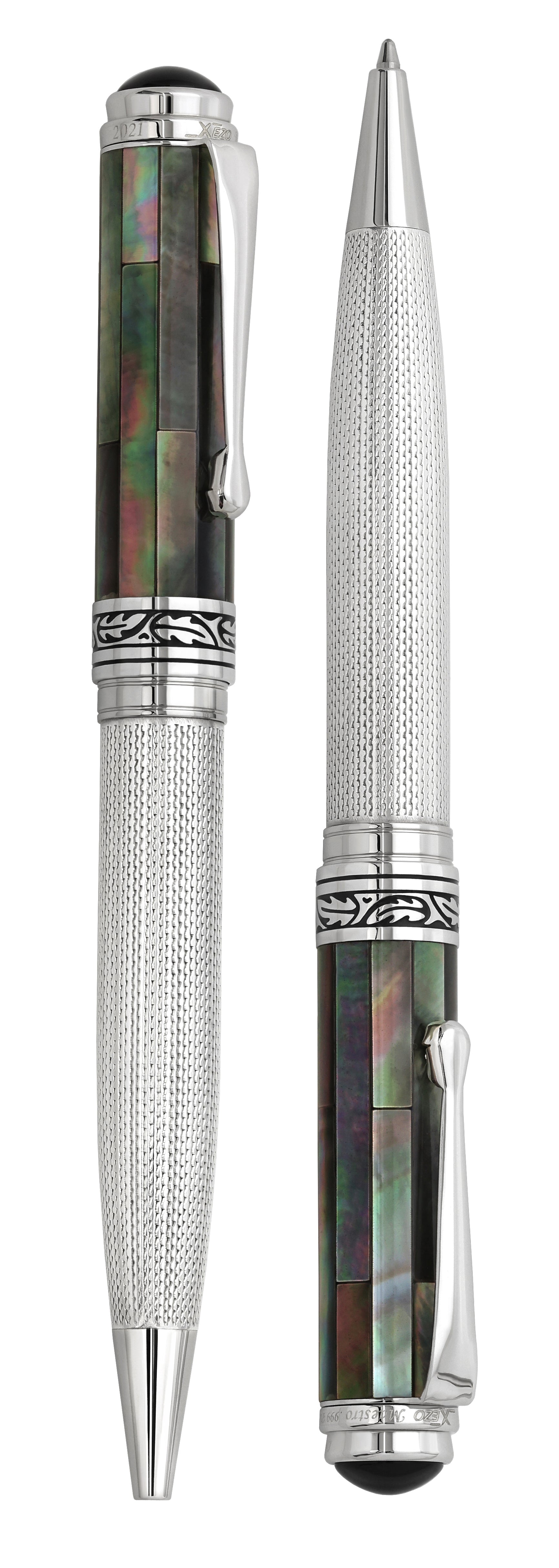 Xezo | Maestro 925 BL MOP B | Xezo Maestro® 925 Sterling Silver