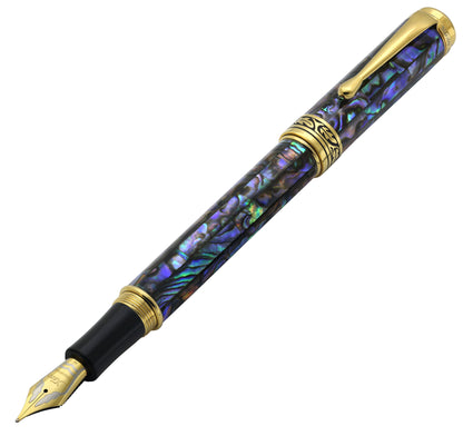 Xezo - Angled 3D view of the front of the Maestro Sea Shell FPG-FM2 Fountain pen