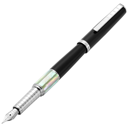 Xezo - Angled 3D view of the front of the Speed Master Black EF-WC Fountain pen