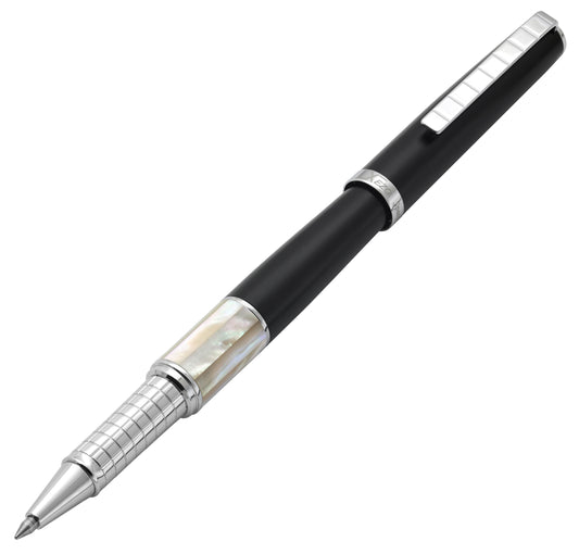 Xezo - Angled 3D view of the front of the Speed Master Black R-WC Rollerball pen