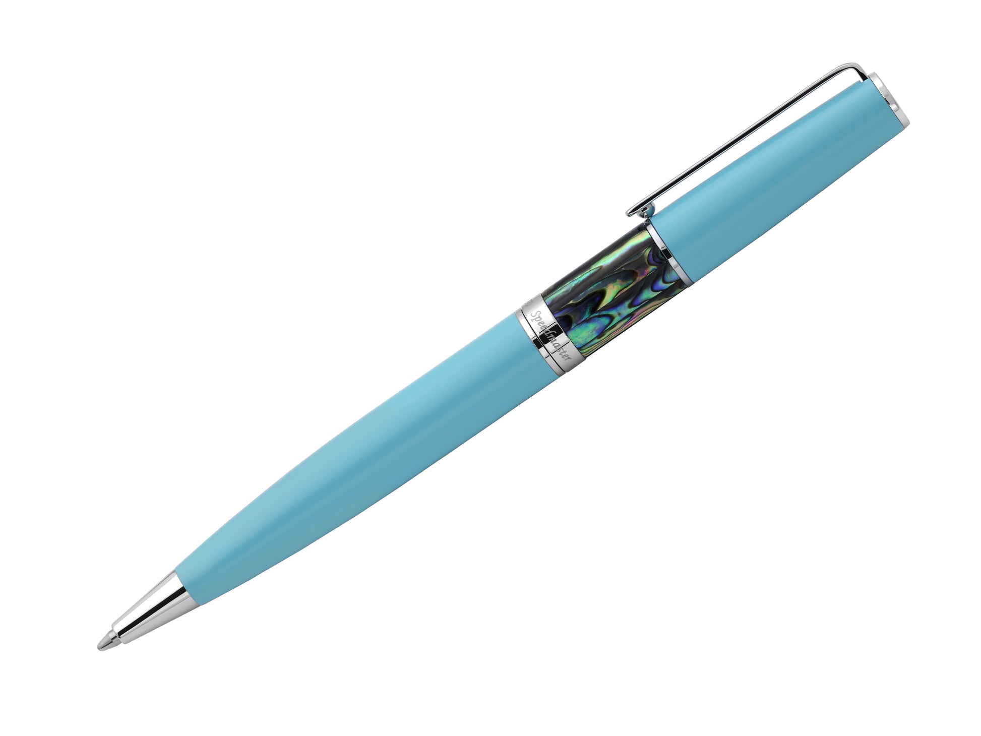 Xezo - Side view of the Speed Master Sky Blue B-AC Ballpoint pen