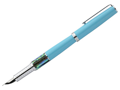 Xezo - Side view of the Speed Master Sky Blue F-AC Fountain pen