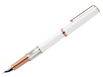 Xezo - Side view of the Speed Master White F-WRG Fountain pen