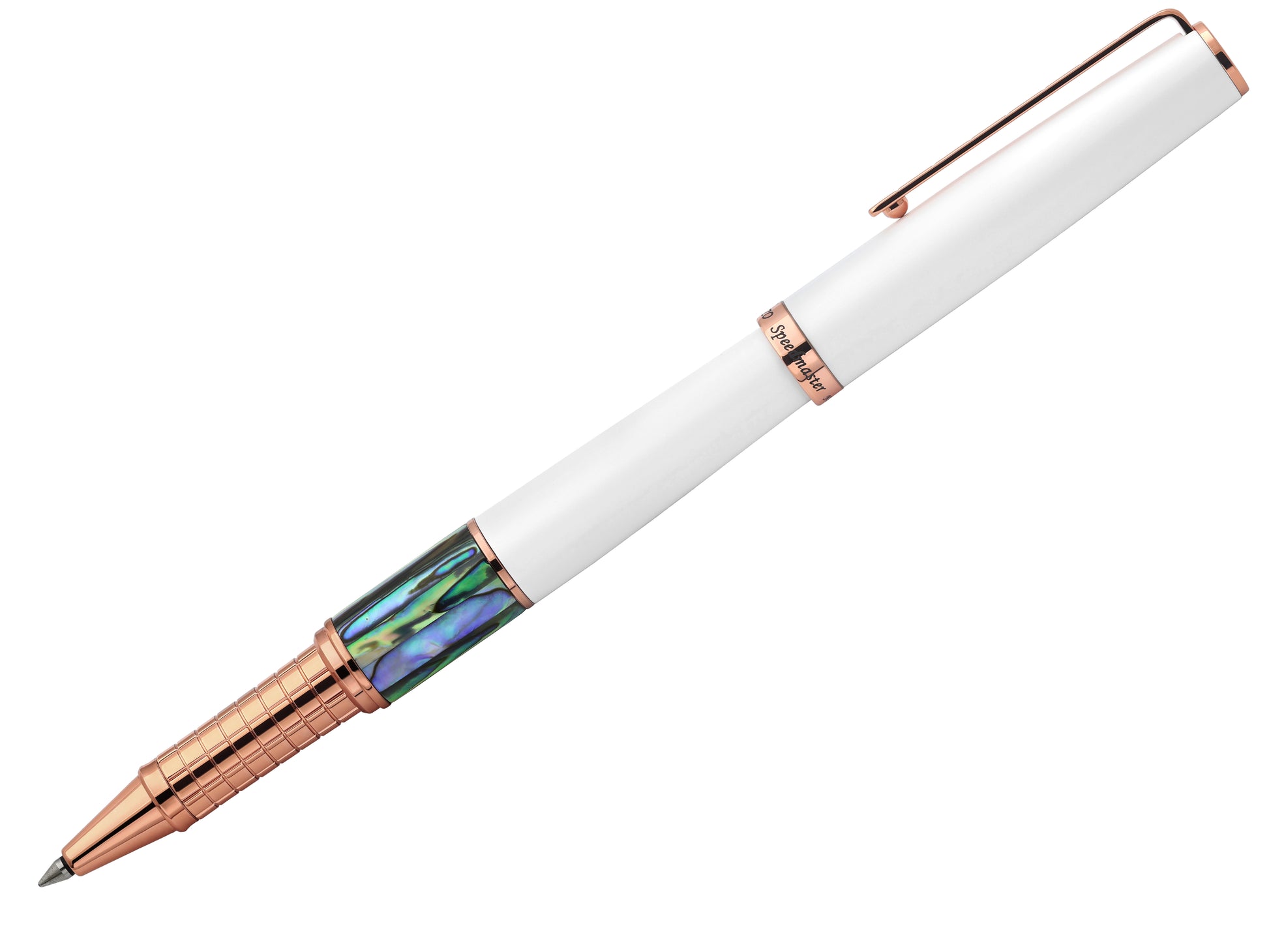 Xezo - Side view of the Speed Master White R-ARG Rollerball pen