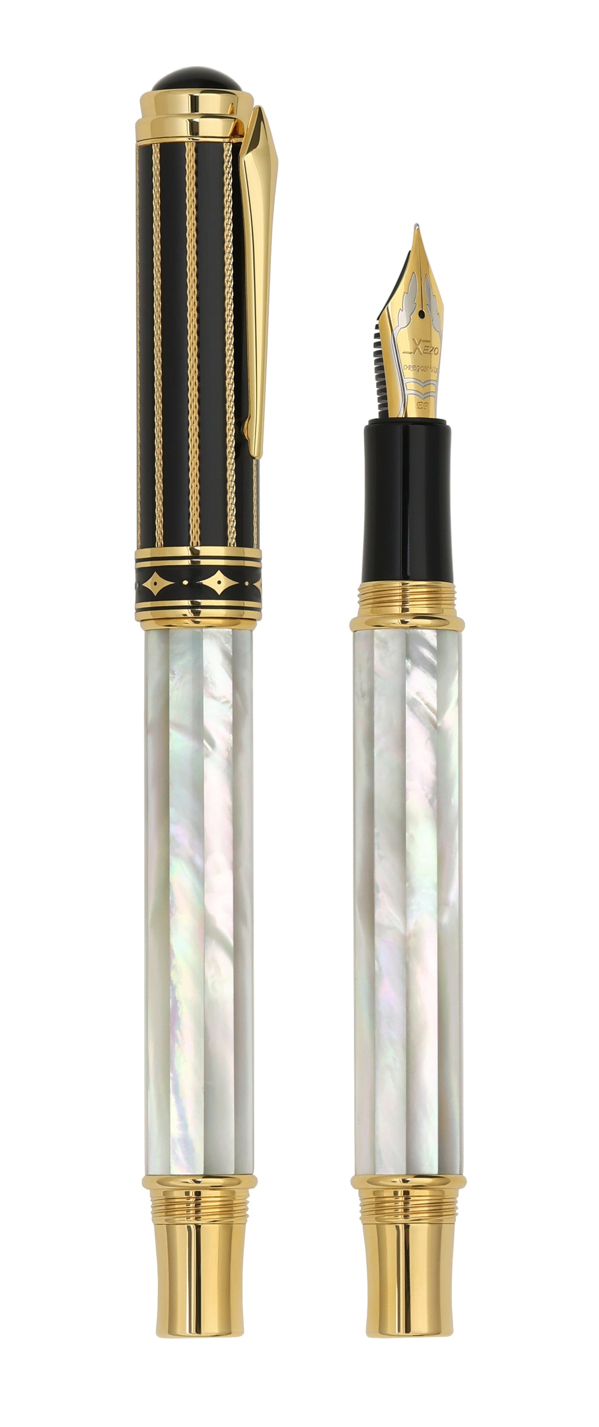 Xezo Maestro® Streamliner Fountain Pen (Extra Fine Nib) - White MOP
