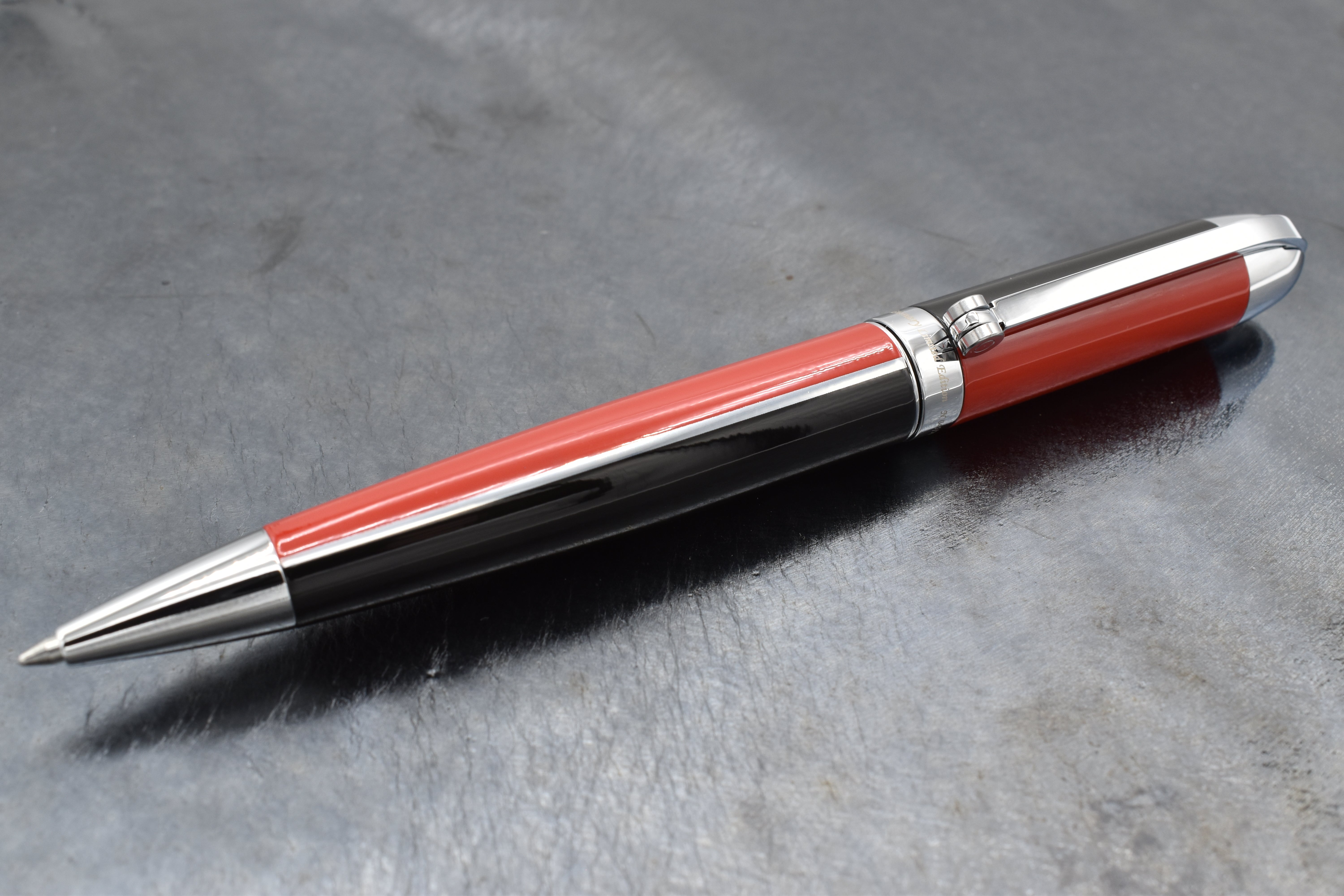 Xezo | Visionary Red/Black B | Visionary® Brass & Aluminum Enameled  Ballpoint Pen - Red / Black