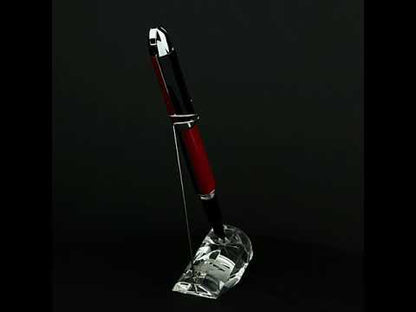 Visionary® Brass & Aluminum Enameled Fountain Pen (Fine Nib) - Red / Black