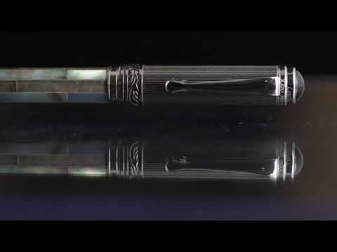 Overview of the Xezo Maestro White Mother-of-Pearl PVD Ballpoint Pen and the Xezo Maestro Black Mother-of-Pearl Chrome Rollerball Pen