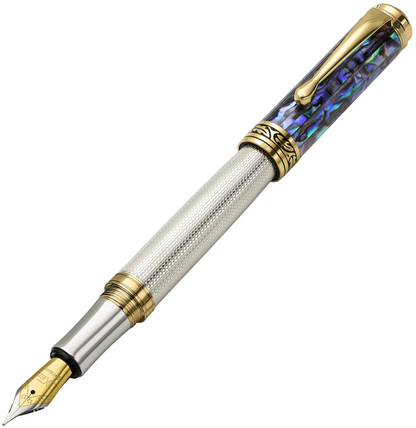 Xezo - Placeholder image, angular view of pen - Maestro 925 Sea Shell FM fountain pen