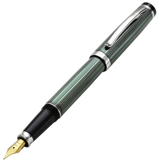 Xezo - Angled view of the front of the Incognito Zinc FM fountain pen