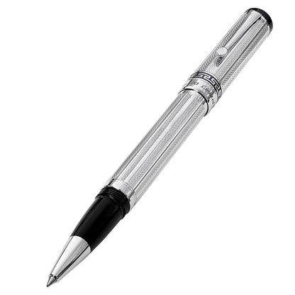 Xezo - Angled 3D view of the front of the Tribune Platinum R rollerball pen