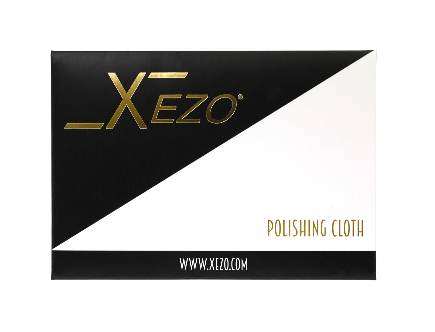 Xezo - The packaging for the sterling silver and gold polishing cloth