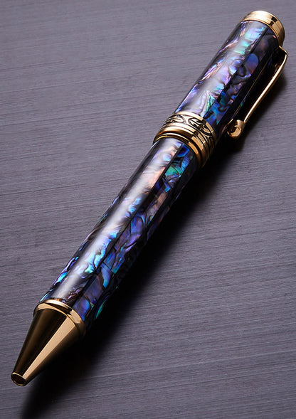 Xezo - Angled side view of the Maestro Sea Shell B ballpoint pen