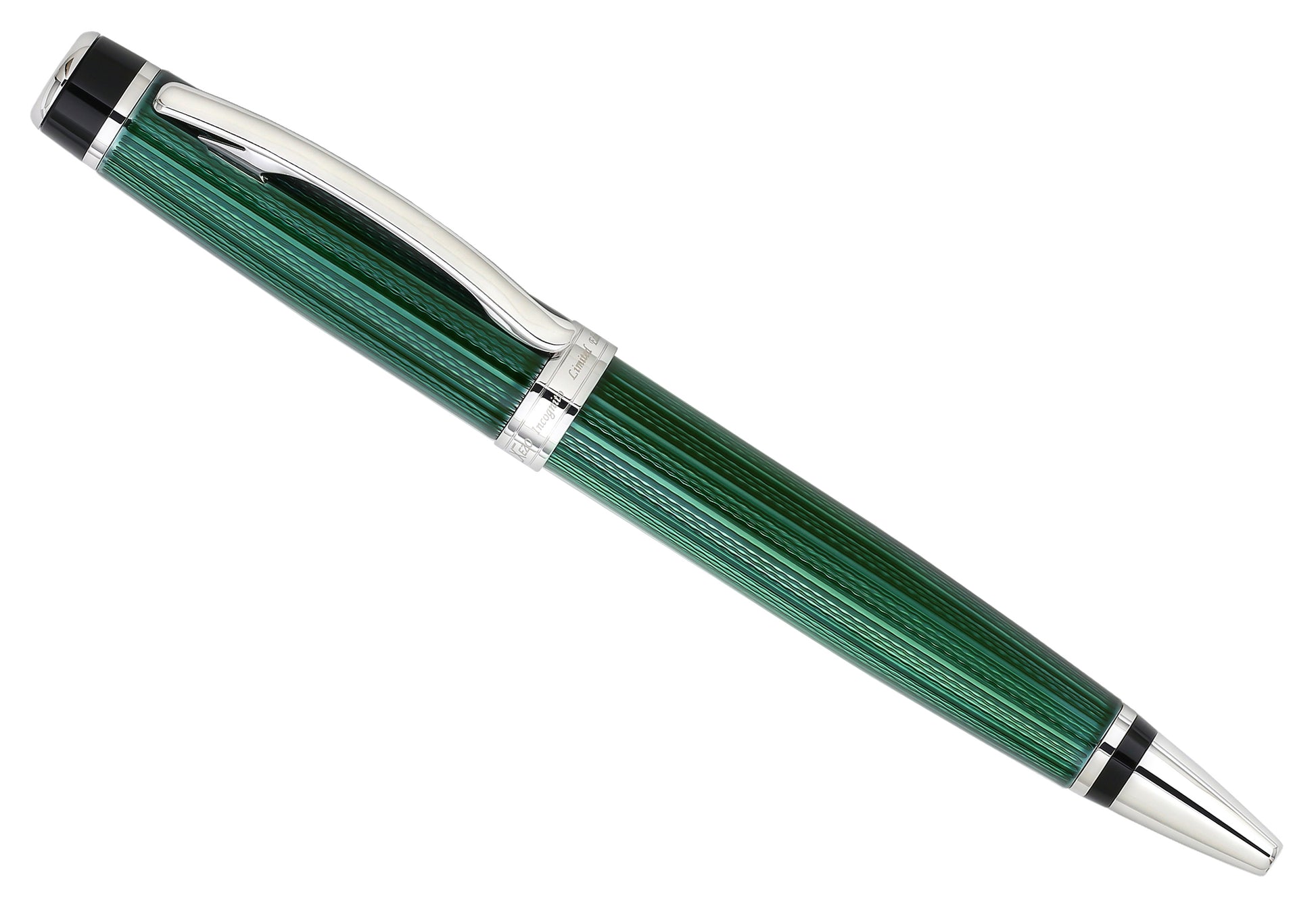 Xezo - Angled view of the front of the Incognito Forest B ballpoint pen