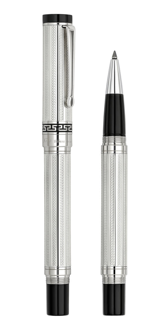 S925 sterling silver Thai silver ballpoint pen men and women antique  elegant hollow carved business signature