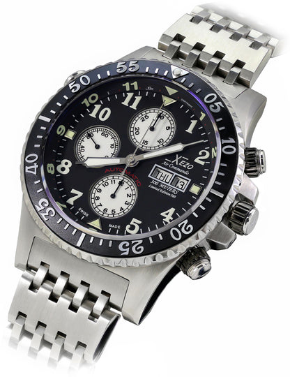 Xezo - Angled view of the front of the Air Commando D45-7750 watch