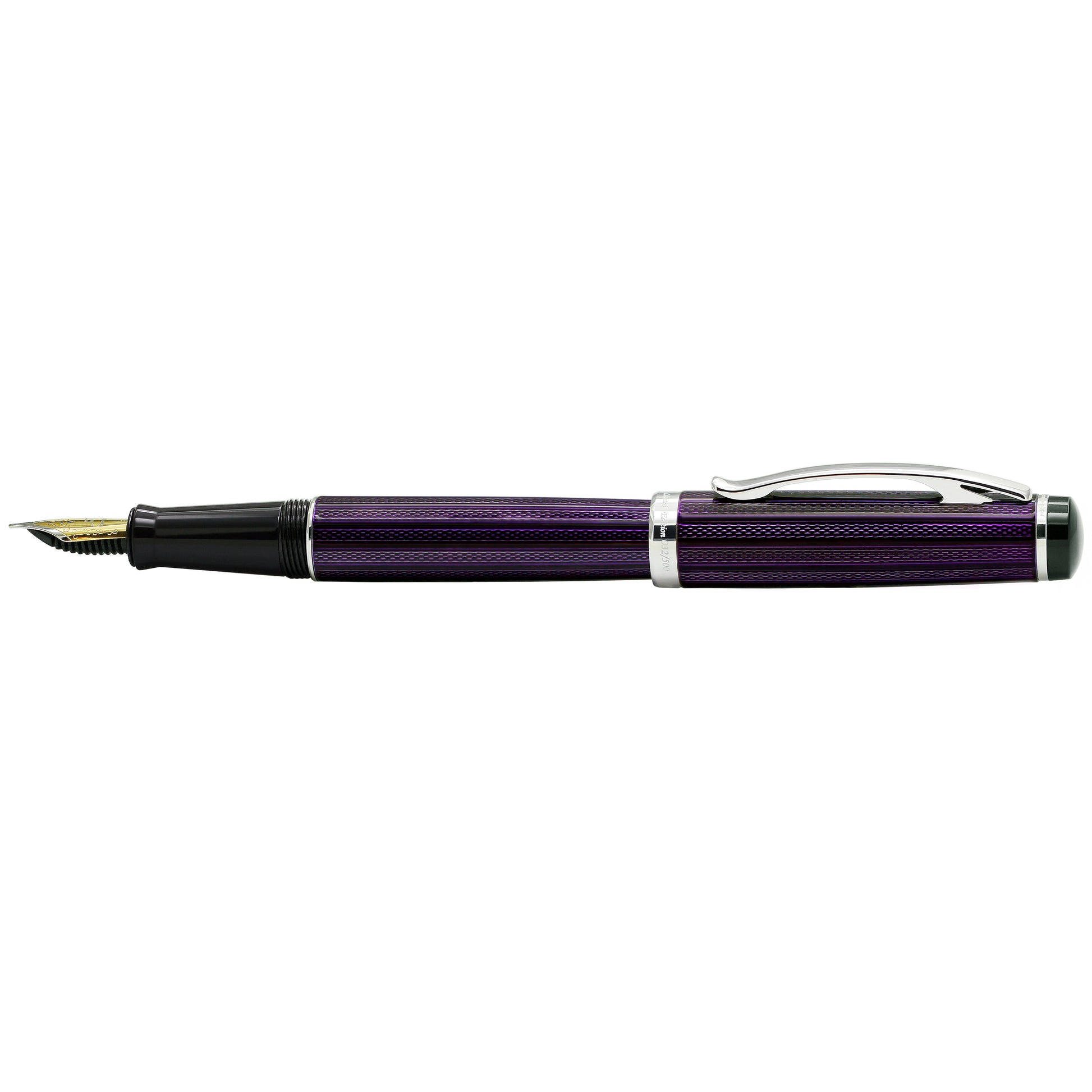 Xezo - Side view of the Incognito Purple F fountain pen