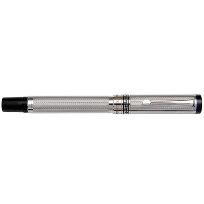 Xezo - Front view of a capped Tribune Platinum R rollerball pen