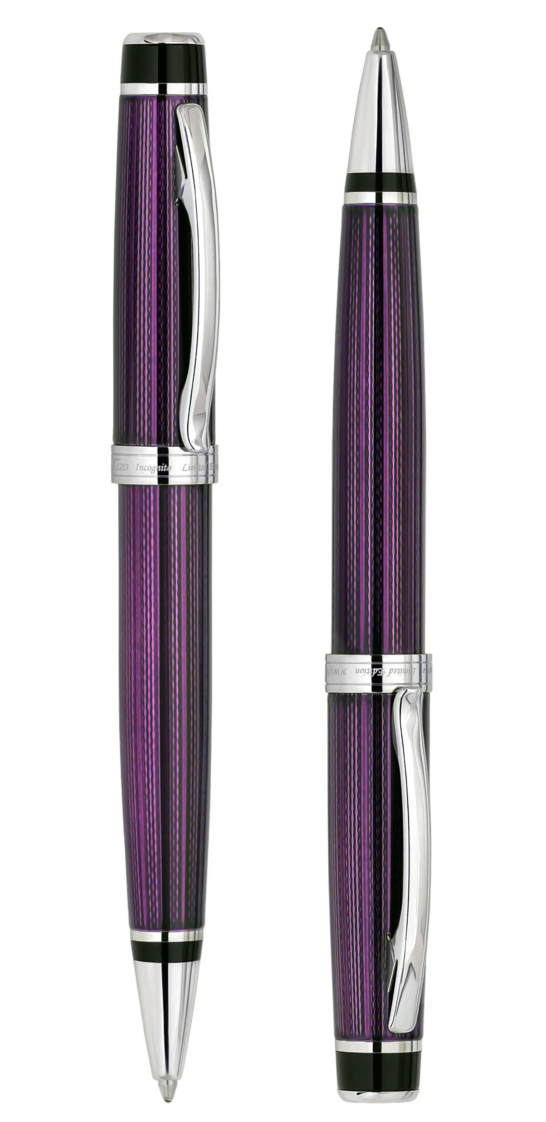 Incognito Purple Diamond-Cut Ballpoint Pen