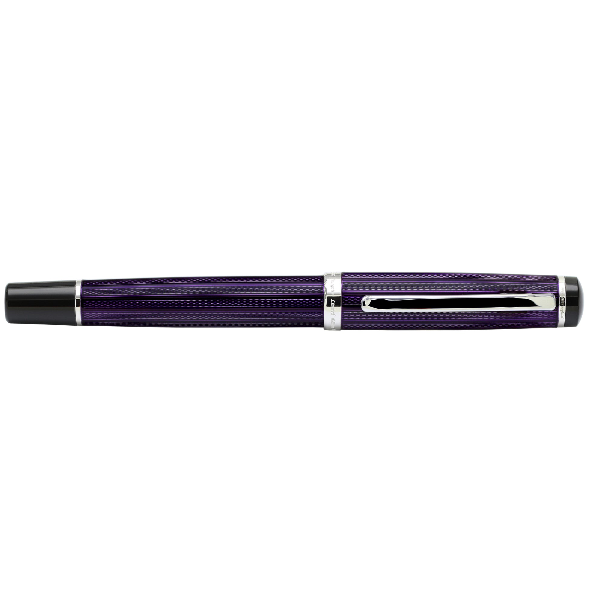 Xezo - Front view of the capped Incognito Purple F fountain pen