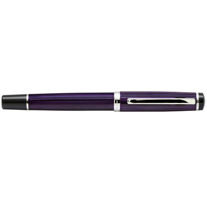 Xezo - front view of the capped Incognito Purple R rollerball pen