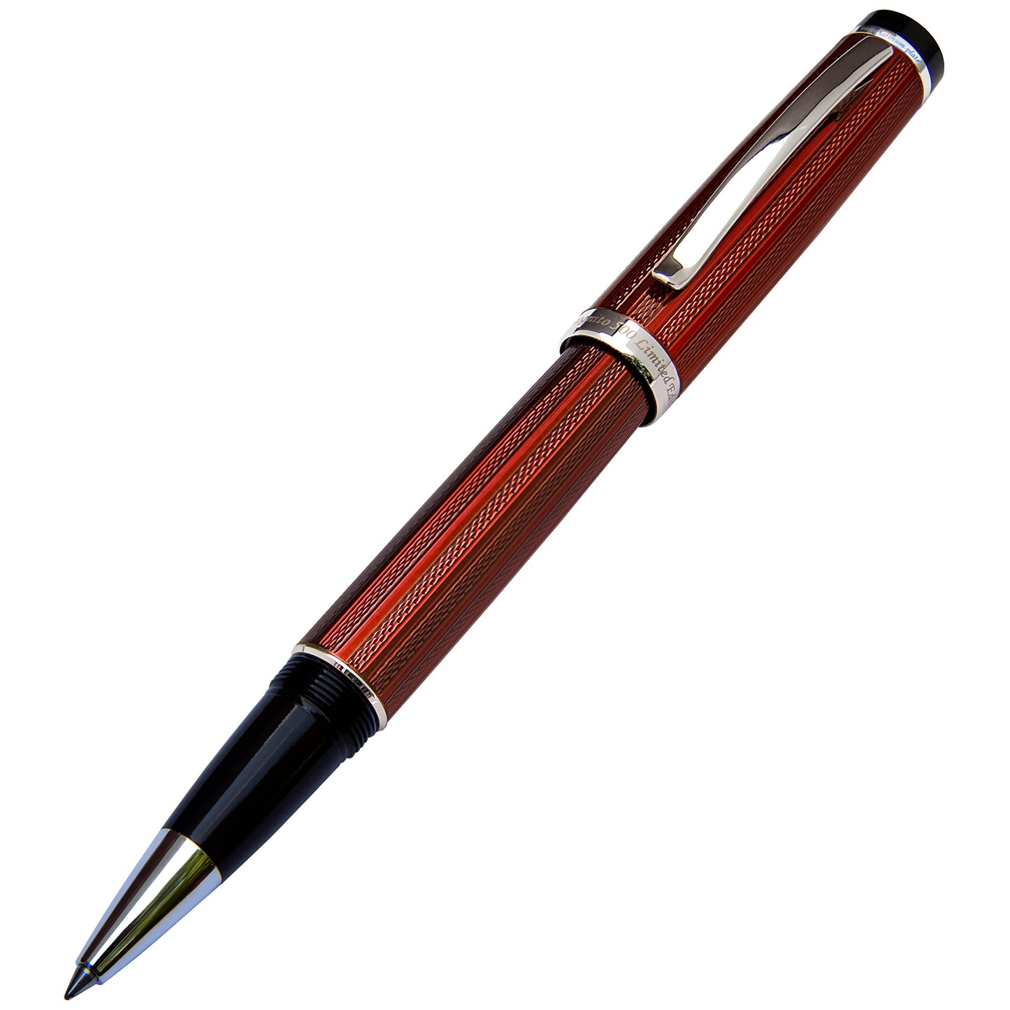 Xezo - 3D view of the front of the Incognito Copper R rollerball pen